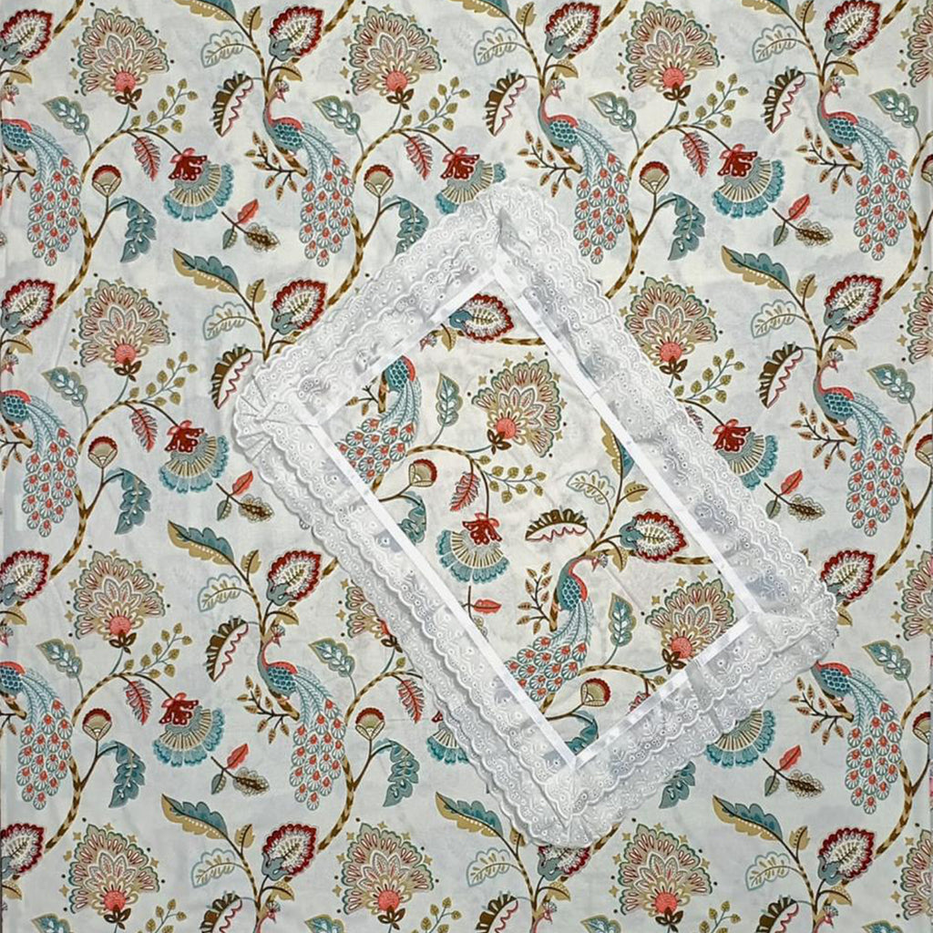 Anokhi Pure Cotton Bedsheet with 2 Quilted Pillow covers 1