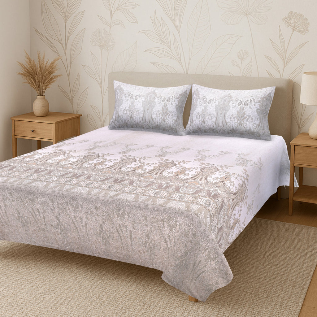 Italian “Blush Royale” Cotton King Size Bedsheet (108 x 108 inches)