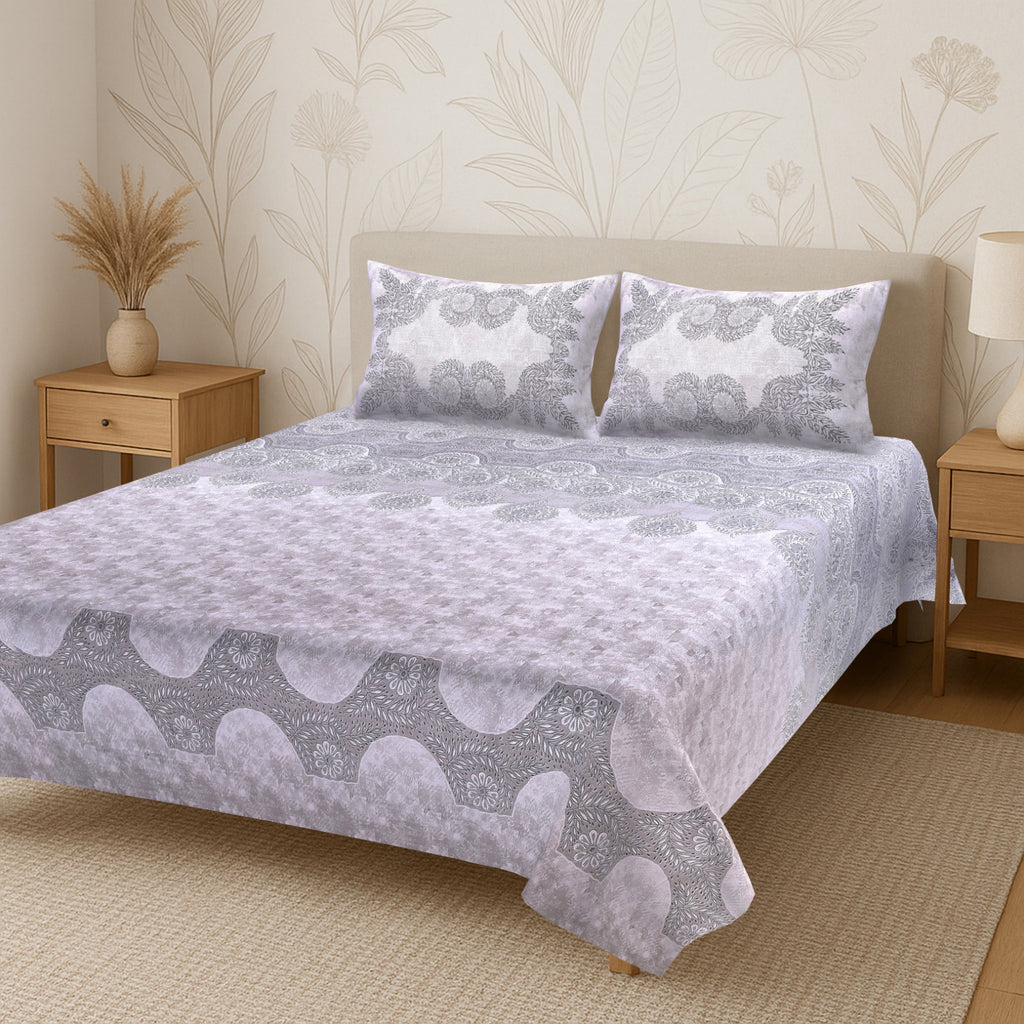 Italian “Mist Royale” Cotton King Size Bedsheet (108 x 108 inches)